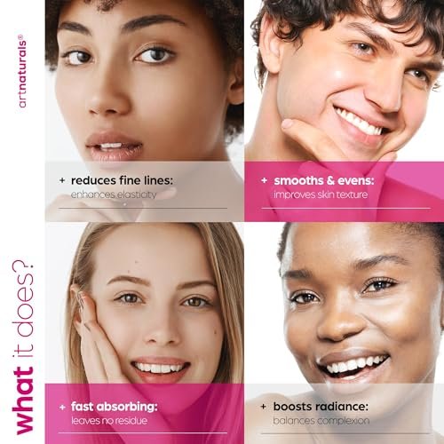 Artnaturals Collagen Booster Serum for Face - Anti-Aging with Hyaluronic Acid & Vitamin E - Reduces Wrinkles, Improves Tone & Texture - 1 oz Avelisse