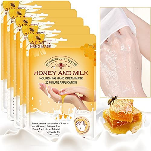 ZIXAOK 5 Pairs Hand Mask Gloves – Moisturizing & Repairing Treatment for Extra Dry & Rough Skin, Exfoliating Peeling Mask for Home Spa Care, Men & Women - görsel 2