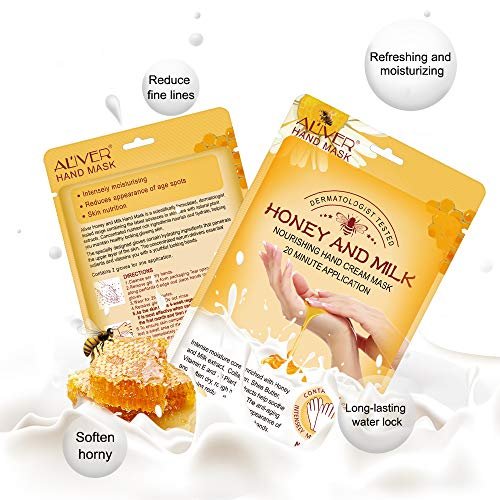 ZIXAOK 5 Pairs Hand Mask Gloves – Moisturizing & Repairing Treatment for Extra Dry & Rough Skin, Exfoliating Peeling Mask for Home Spa Care, Men & Women - görsel 16