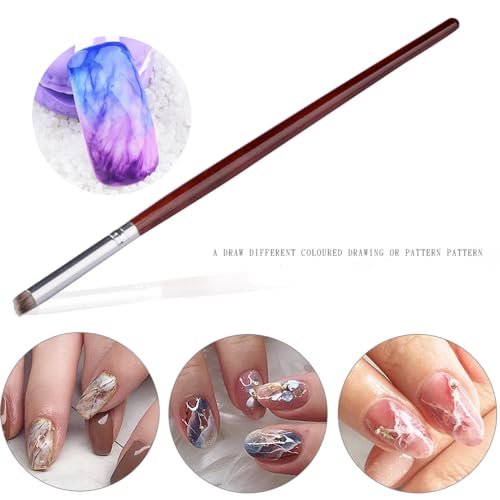 Bellecrey Nail Art Brush - Professional Gel Polish Brush for Gradual Color Blooming & Nail Design Avelisse