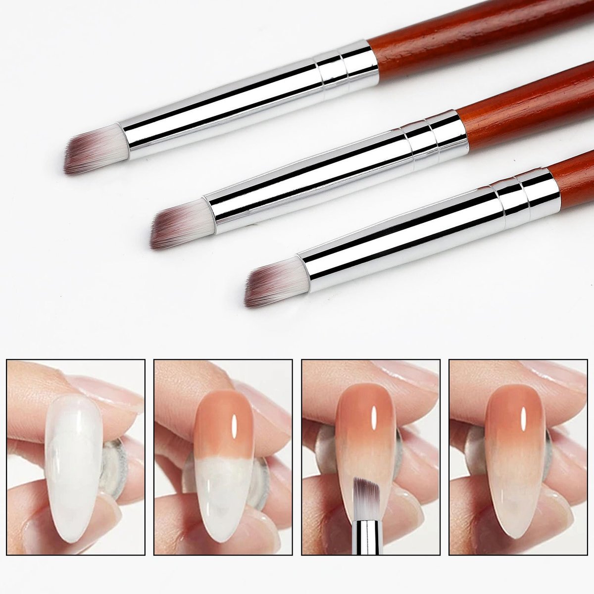 Bellecrey Nail Art Brush - Professional Gel Polish Brush for Gradual Color Blooming & Nail Design Avelisse