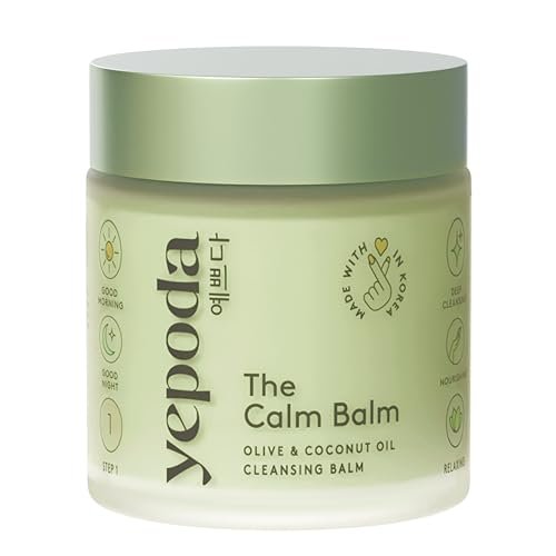 Yepoda The Calm Balm - Gentle Makeup Remover & Deep Cleansing Balm for All Skin Types, Vegan Korean Face Cleanser, 2.82 oz (80g) Avelisse