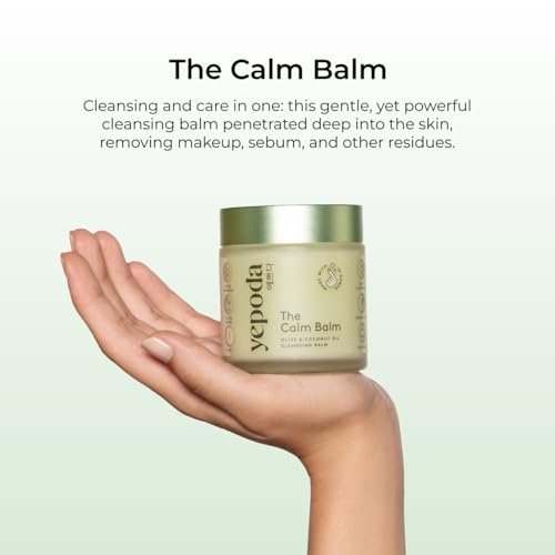 Yepoda The Calm Balm - Gentle Makeup Remover & Deep Cleansing Balm for All Skin Types, Vegan Korean Face Cleanser, 2.82 oz (80g) Avelisse
