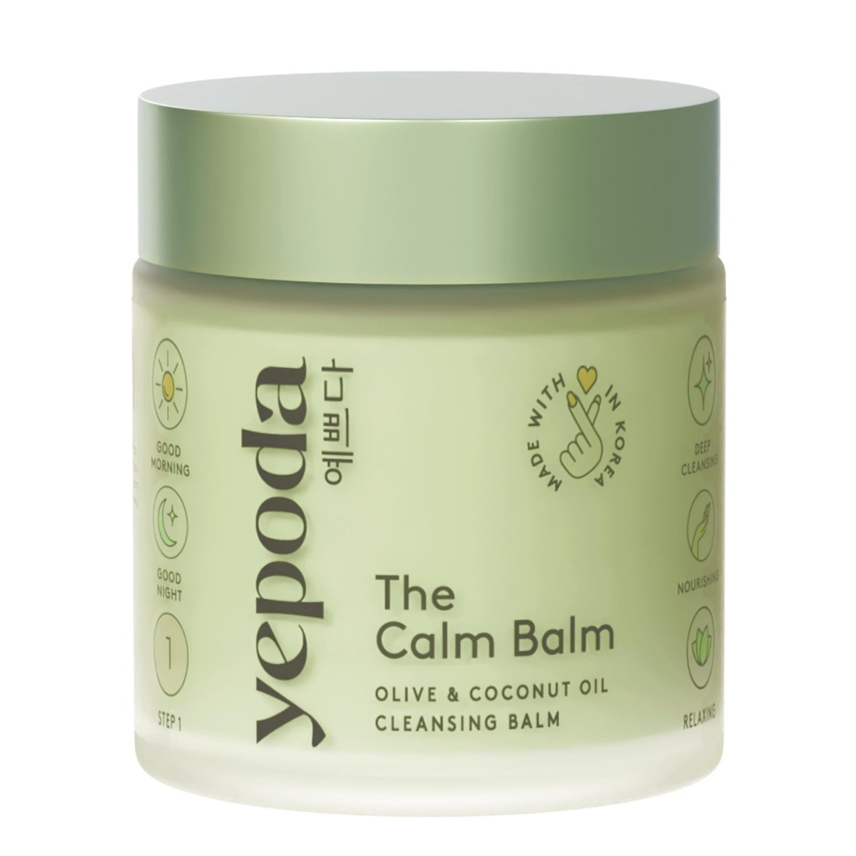 Yepoda The Calm Balm - Gentle Makeup Remover & Deep Cleansing Balm for All Skin Types, Vegan Korean Face Cleanser, 2.82 oz (80g) Avelisse