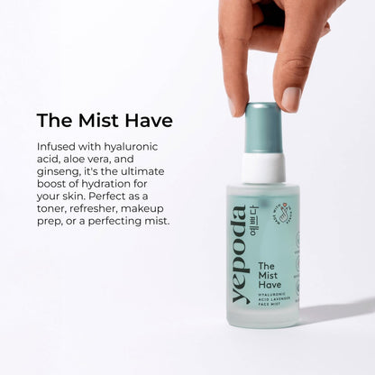 Yepoda The Mist Have Hydrating Toner Face Mist – Deeply Hydrates & Revitalizes All Skin Types, Vegan Korean Toner, 1.69 fl oz Avelisse