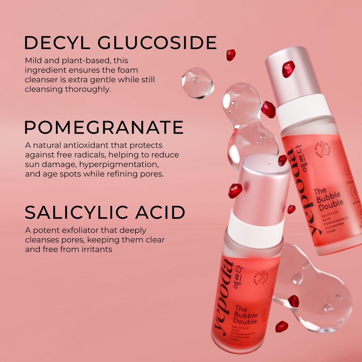 Yepoda The Bubble Double – Gently – Gentle Exfoliation: The fine bubbles provide a mild physical exfoliation, – Image 7