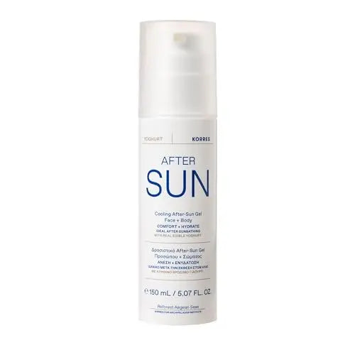 KORRES Greek Yoghurt Cooling After Sun Gel for Face & Body - Lightweight Hydrating Cream Gel with Natural Proteins & Vitamins, Sunburn Relief, 5.07 fl oz Avelisse
