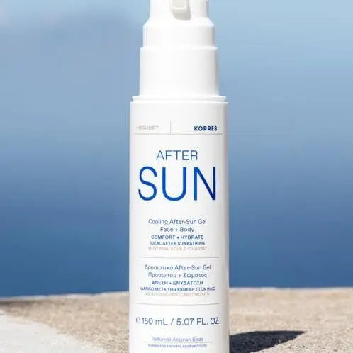 KORRES Greek Yoghurt Cooling After Sun Gel for Face & Body - Lightweight Hydrating Cream Gel with Natural Proteins & Vitamins, Sunburn Relief, 5.07 fl oz Avelisse