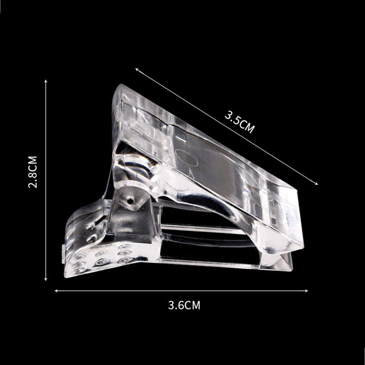 12Pcs Nail Tips Clip for Quick Building Polygel – Transparent Plastic Nail Extension Manicure Tool Set with Trimmer - görsel 4