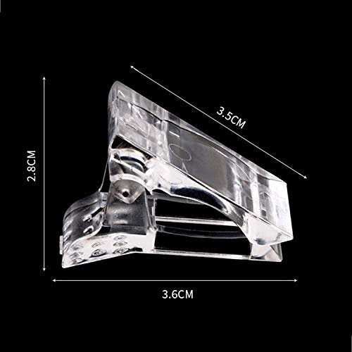 12Pcs Nail Tips Clip for Quick Building Polygel – Transparent Plastic Nail Extension Manicure Tool Set with Trimmer - görsel 3