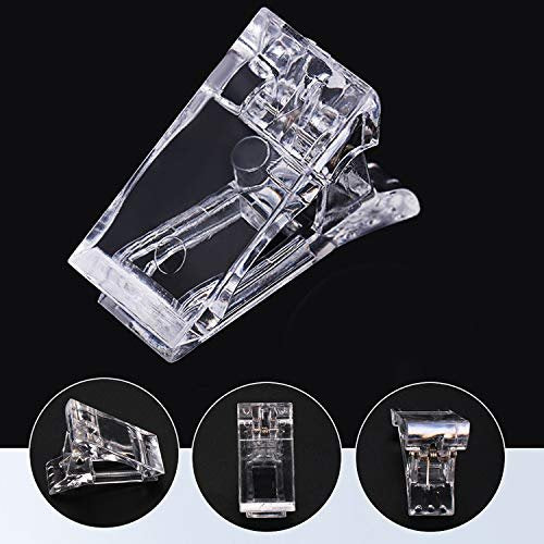 12Pcs Nail Tips Clip for Quick Building Polygel – Transparent Plastic Nail Extension Manicure Tool Set with Trimmer - görsel 5