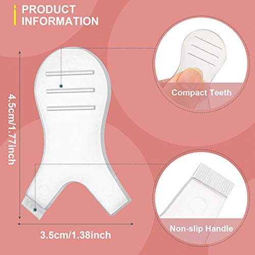 Maitys 20-Piece Lash Lift Pads & 30-Piece Y-Shape Brushes - Silicone Eyelash Perming Curler Kit (Clear, 50-Piece Set) - görsel 6