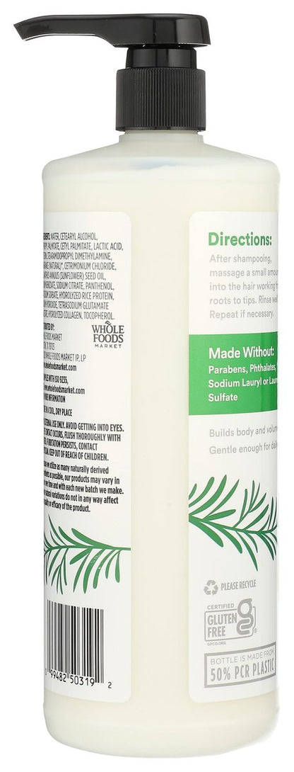 365 by Whole Foods Market Volume & Thickness Conditioner with Rice Protein & Collagen, Rosemary Mint Scent, 32 Fl Oz