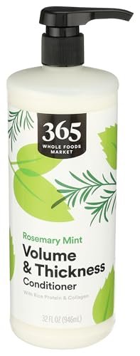 365 by Whole Foods Market Volume & Thickness Conditioner with Rice Protein & Collagen, Rosemary Mint Scent, 32 Fl Oz - görsel 2