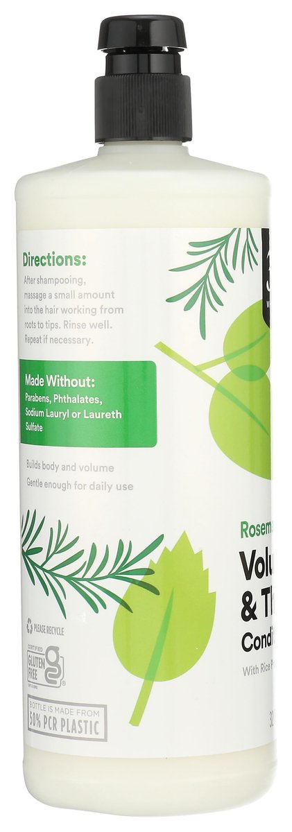 365 by Whole Foods Market Volume & Thickness Conditioner with Rice Protein & Collagen, Rosemary Mint Scent, 32 Fl Oz - görsel 7