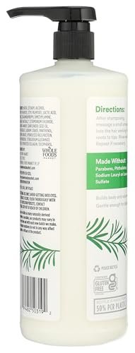 365 by Whole Foods Market Volume & Thickness Conditioner with Rice Protein & Collagen, Rosemary Mint Scent, 32 Fl Oz
