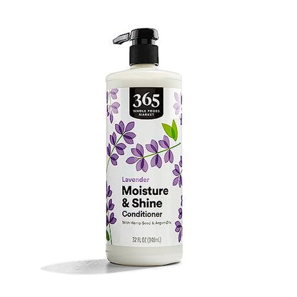 365 by Whole Foods Market Moisture & Shine Conditioner with Hemp Seed & Argan Oil, Lavender Scent, 32 Fl Oz