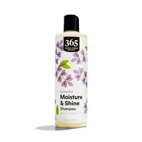 365 by Whole Foods Market Moisture & Shine Shampoo with Hemp Seed & Argan Oil, Lavender Scent, 16 Fl Oz - görsel 1