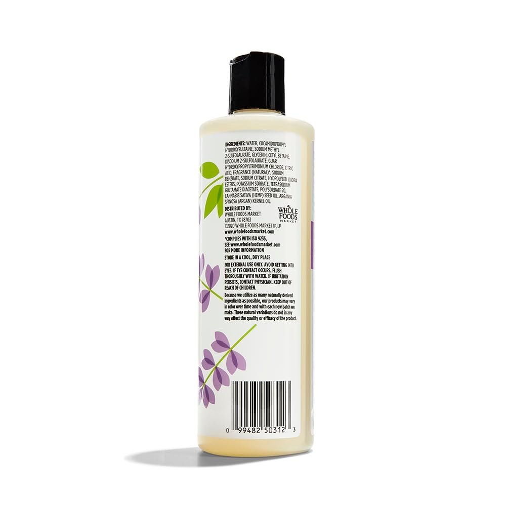 365 by Whole Foods Market Moisture & Shine Shampoo with Hemp Seed & Argan Oil, Lavender Scent, 16 Fl Oz - görsel 4