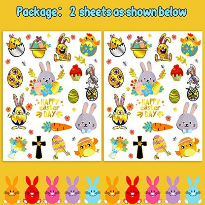 34 Metallic Glitter Easter Temporary Tattoos for Kids – Party Favors & Egg Decorations