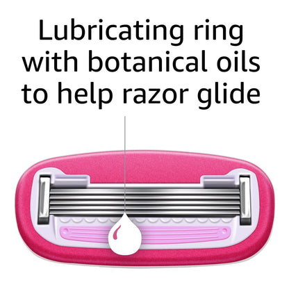 Women's 5-Blade Razor for Smooth Close Shave, Includes 1 Handle, 12 Cartridges & Shower Holder, Ideal for Sensitive Skin Avelisse