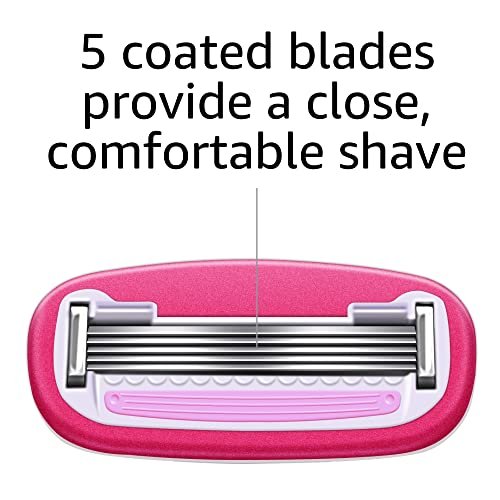 Women's 5-Blade Razor for Smooth Close Shave, Includes 1 Handle, 12 Cartridges & Shower Holder, Ideal for Sensitive Skin Avelisse