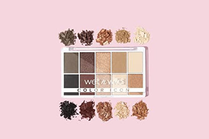 wet n wild Color Icon 10-Pan Eyeshadow Palette - Brown Nude Awakening - Long Lasting, Shimmer, Metallic, Glittery, Matte, Rich Pigment, Cruelty Free