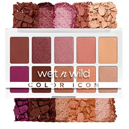 wet n wild Color Icon 10-Pan Eyeshadow Palette - Pink Heart And Sol - Long-Lasting Shimmer, Matte & Metallic Shades