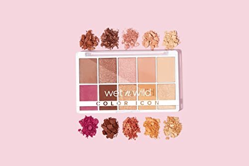 wet n wild Color Icon 10-Pan Eyeshadow Palette - Pink Heart And Sol - Long-Lasting Shimmer, Matte & Metallic Shades - görsel 10