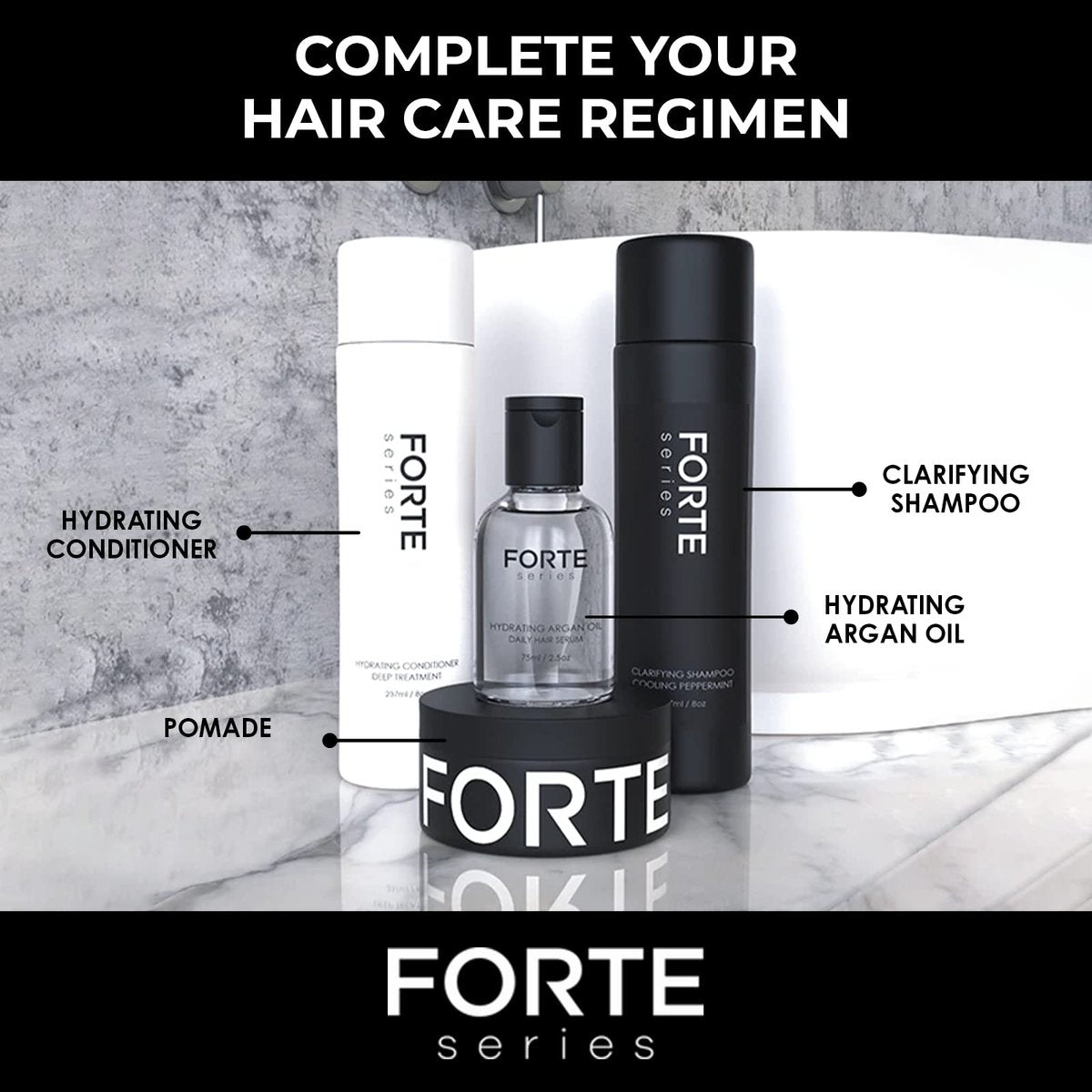 Alex Costa Hydrating Hair Conditioner for Men – Forte Series Deep Treatment for Damaged, Dry, Frizzy Hair, Sulfate & Paraben Free, 8 oz Avelisse