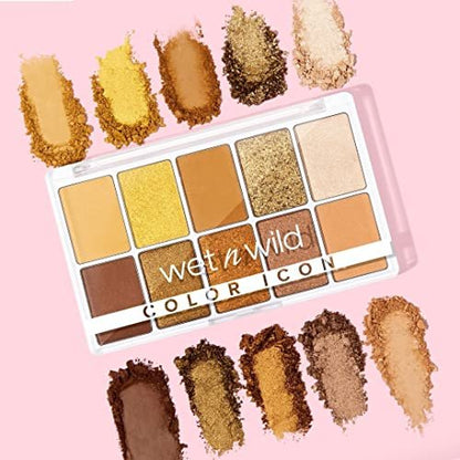 wet n wild Color Icon 10-Pan Eyeshadow Palette - Yellow Call Me Sunshine - Long Lasting, Shimmer, Matte, Cruelty Free