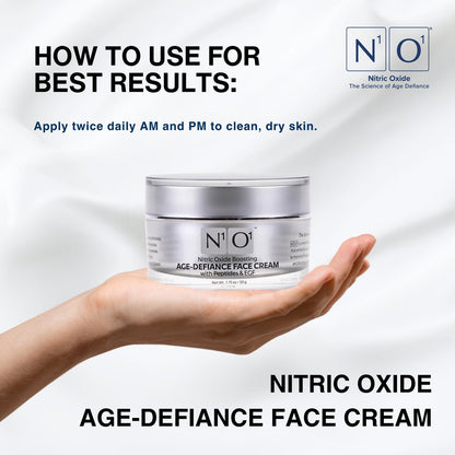 N1O1 Moisturizer Face Cream – Day & Night Face Moisturizer with Nitric Oxide, Peptide Complex, Epidermal Growth Factor – Tightening & Firming Skin Care for Wrinkles, Dark Spots – 1.75 oz Avelisse