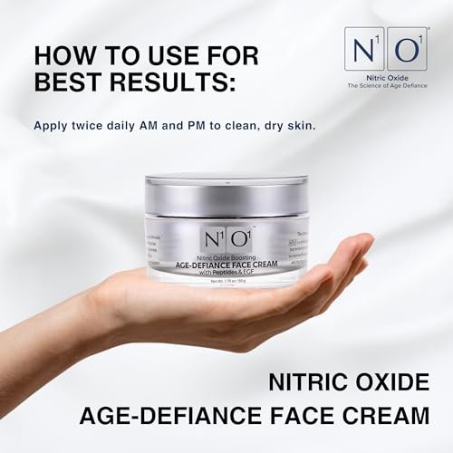 N1O1 Moisturizer Face Cream – Day & Night Face Moisturizer with Nitric Oxide, Peptide Complex, Epidermal Growth Factor – Tightening & Firming Skin Care for Wrinkles, Dark Spots – 1.75 oz Avelisse