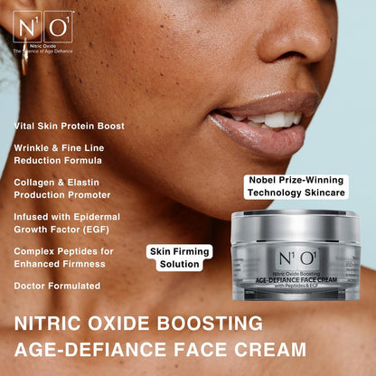 N1O1 Moisturizer Face Cream – Day & Night Face Moisturizer with Nitric Oxide, Peptide Complex, Epidermal Growth Factor – Tightening & Firming Skin Care for Wrinkles, Dark Spots – 1.75 oz Avelisse