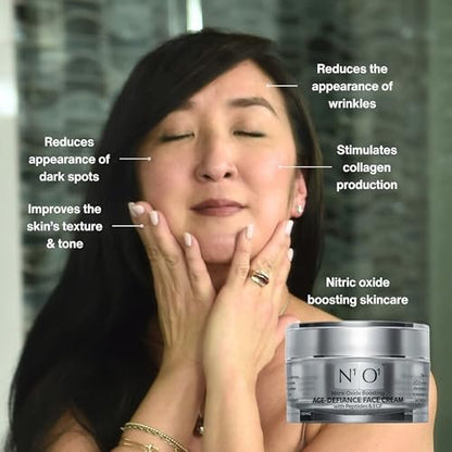 N1O1 Moisturizer Face Cream – Day & Night Face Moisturizer with Nitric Oxide, Peptide Complex, Epidermal Growth Factor – Tightening & Firming Skin Care for Wrinkles, Dark Spots – 1.75 oz Avelisse