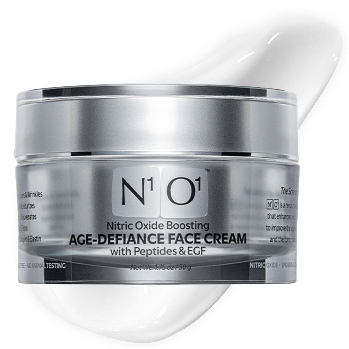 N1O1 Moisturizer Face Cream – Day & Night Face Moisturizer with Nitric Oxide, Peptide Complex, Epidermal Growth Factor – Tightening & Firming Skin Care for Wrinkles, Dark Spots – 1.75 oz Avelisse