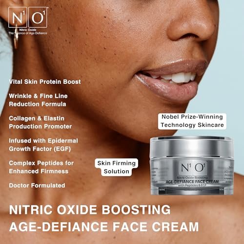 N1O1 Moisturizer Face Cream – Day & Night Face Moisturizer with Nitric Oxide, Peptide Complex, Epidermal Growth Factor – Tightening & Firming Skin Care for Wrinkles, Dark Spots – 1.75 oz Avelisse