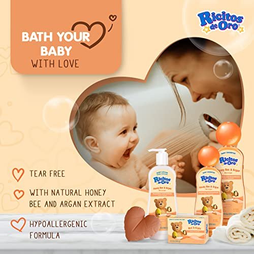 Ricitos de Oro Honey Bee Bar Soap - Hypoallergenic Baby Soap, Moisturizing, 6-Pack of 3.5 Oz Bars - görsel 8