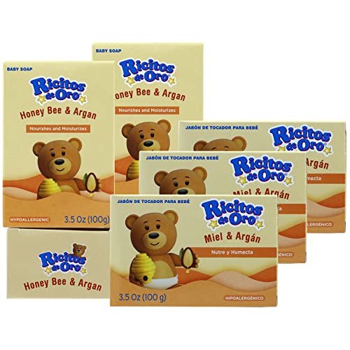 Ricitos de Oro Honey Bee Bar Soap - Hypoallergenic Baby Soap, Moisturizing, 6-Pack of 3.5 Oz Bars - görsel 2