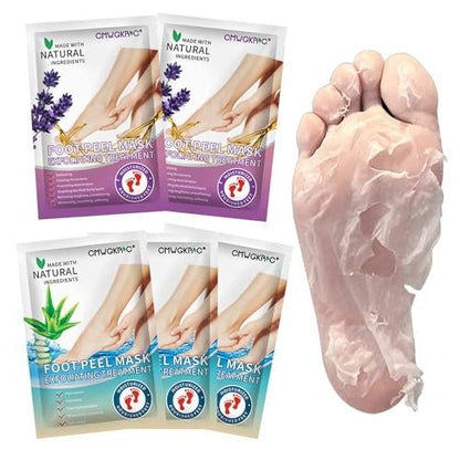 5 Pack Foot Peeling Mask - Exfoliator Peel Off Calluses, Dead Skin Remover for Dry Cracked Feet - Foot Peel Masks for Men and Women - Fathers Mothers Day Gifts