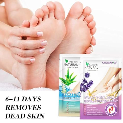5 Pack Foot Peeling Mask - Exfoliator Peel Off Calluses, Dead Skin Remover for Dry Cracked Feet - Foot Peel Masks for Men and Women - Fathers Mothers Day Gifts - görsel 14