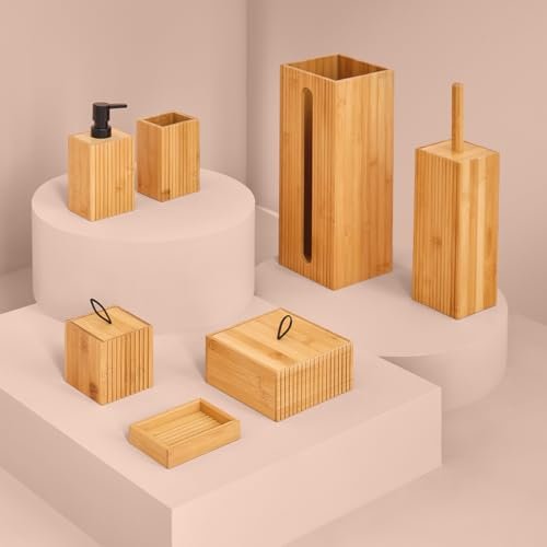 Bamboo Toilet Brush with Holder - 5 Five Simply Smart | Eco-Friendly Toilet Cleaning Brush - görsel 6