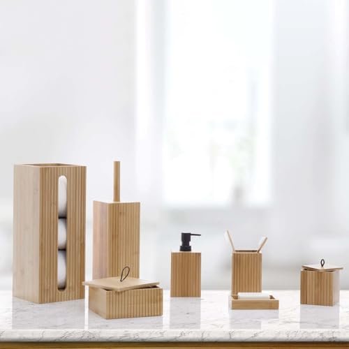 Bamboo Toilet Brush with Holder - 5 Five Simply Smart | Eco-Friendly Toilet Cleaning Brush - görsel 8