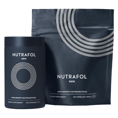 Nutrafol Men's Hair Growth Supplements – Clinically Tested for Visibly Thicker Hair & Scalp Coverage – Dermatologist Recommended – 2 Month Supply (Pack of 2) Avelisse