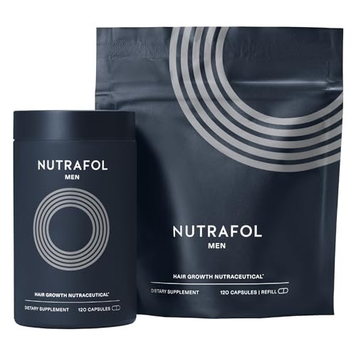 Nutrafol Men's Hair Growth Supplements – Clinically Tested for Visibly Thicker Hair & Scalp Coverage – Dermatologist Recommended – 2 Month Supply (Pack of 2) Avelisse