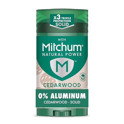 Mitchum Men's Natural Power Deodorant Solid – Cedarwood, 24HR Protection, Vegan, 2.7 oz Avelisse