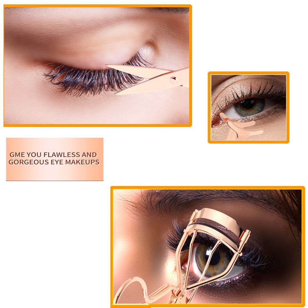 Arroyner 5-Piece Eyelash Applicator Tool Set - Rose Golden False Eyelashes Applicator, Eyebrow Curler & Scissors - görsel 7