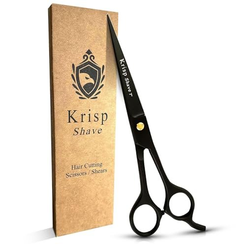 Professional Hair Cutting Scissors - Krisp Shave Japanese Stainless Steel Salon Barber Scissor (7 Inch) - Shears for Men's Beard Mustache Women Kids Pets Haircut All Purpose Shear, KSP-786 - görsel 2