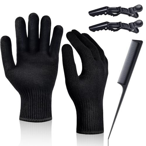 IKOCO Heat Proof Medium Glove Mitts for Hair Styling - 2 Pcs for Flat Iron, Curling Wand, and Hot-Air Brushes - görsel 2