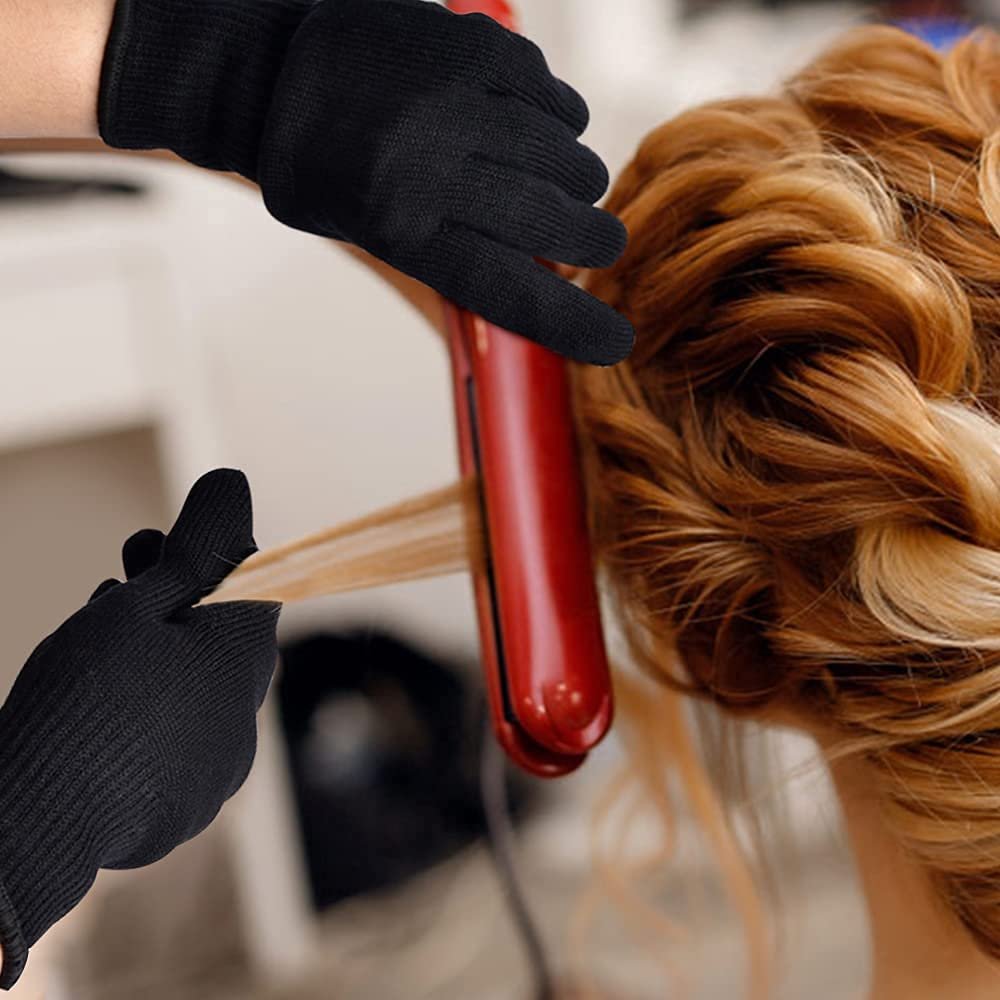 IKOCO Heat Proof Medium Glove Mitts for Hair Styling - 2 Pcs for Flat Iron, Curling Wand, and Hot-Air Brushes - görsel 13